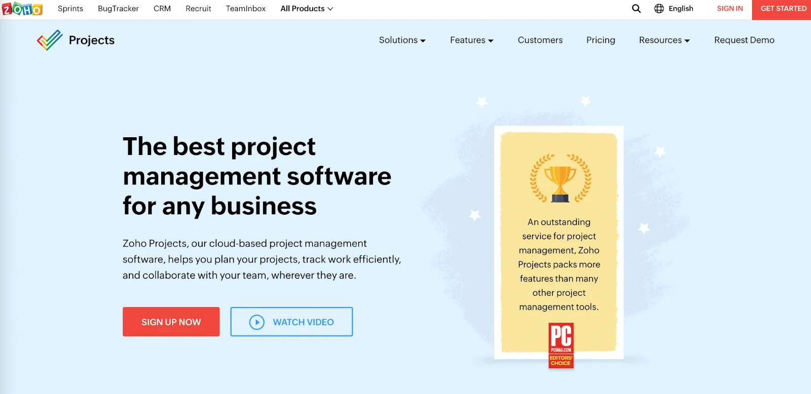 Zoho Project startup project management tool