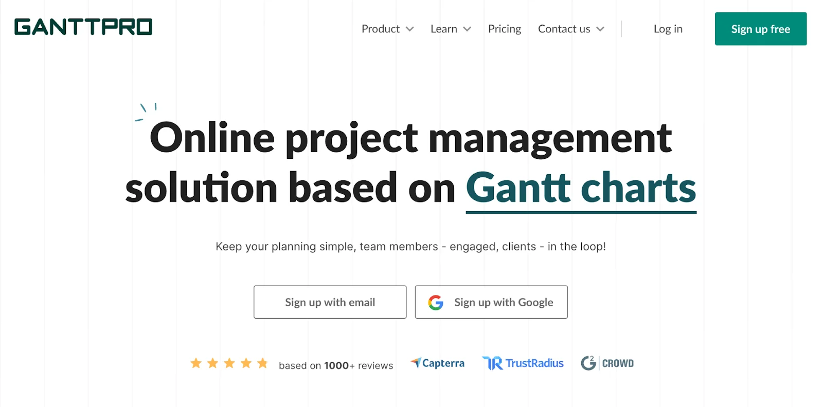 GanttPRO project management tools for startups