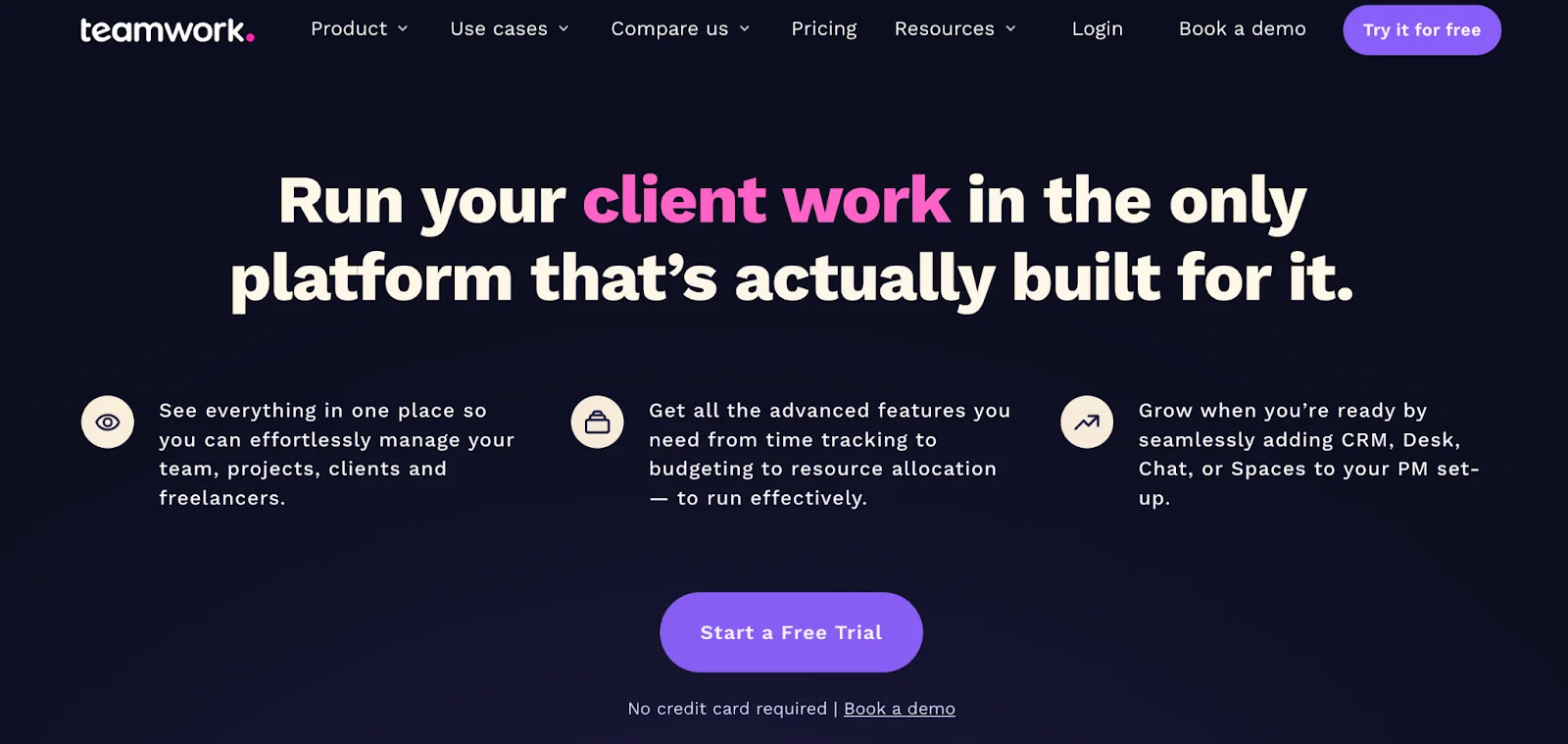 Teamwork project management tool for startups