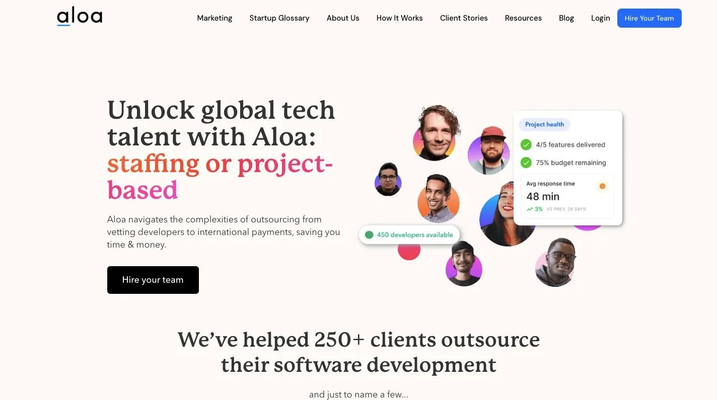 Aloa_homepage
