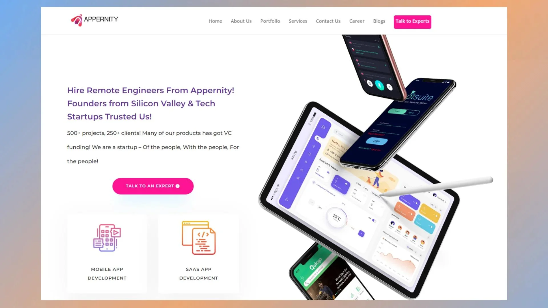Appernity homepage