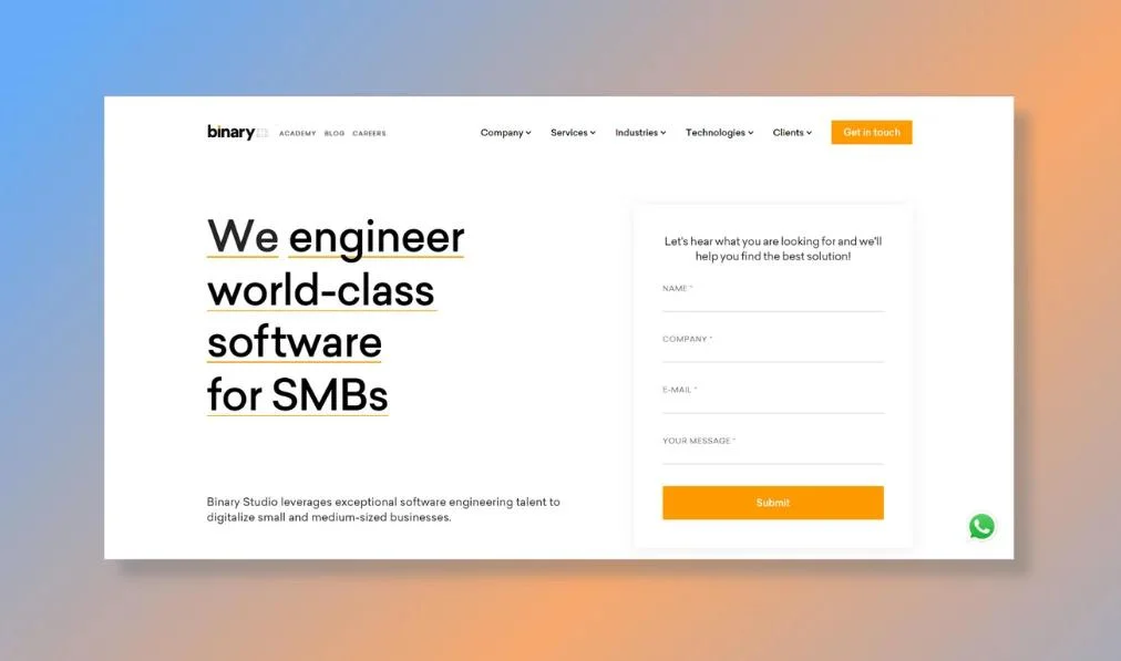 Binary Studio- Provides World-class Software for SMBs