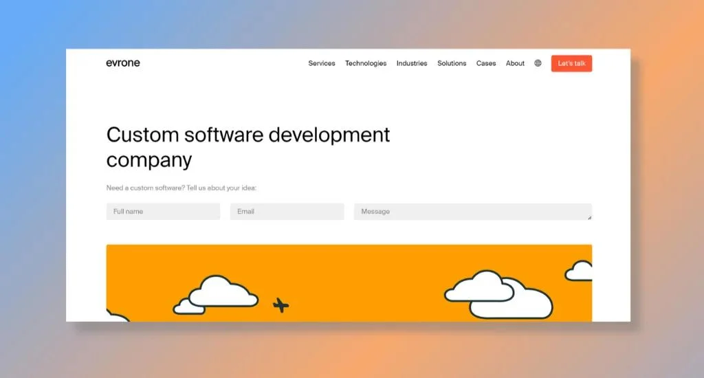 Evrone Homepage