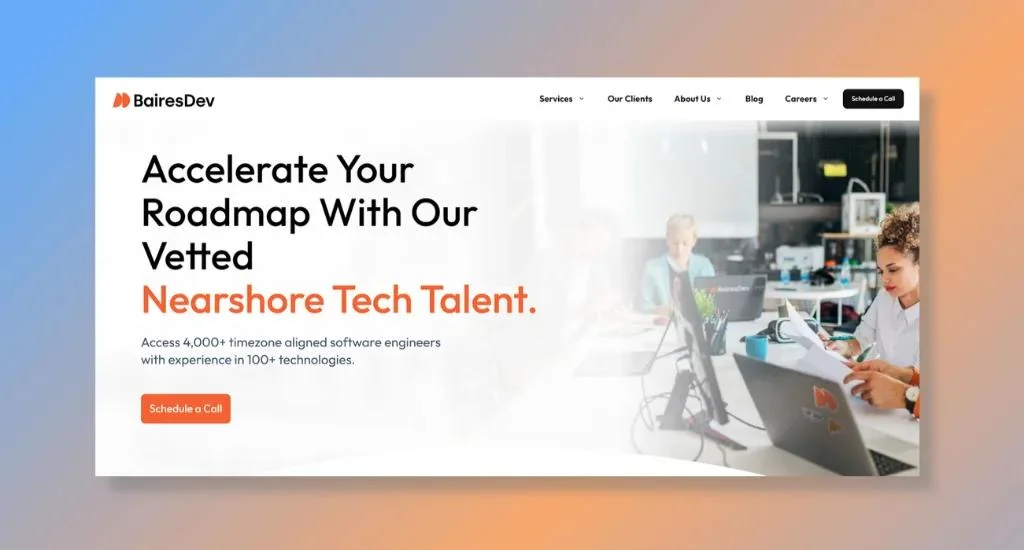 BairesDev homepage