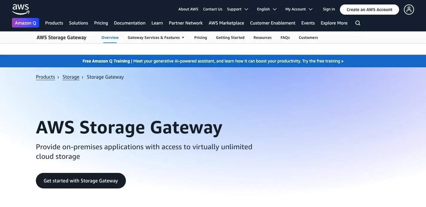 AWS Storage Gateway_product page