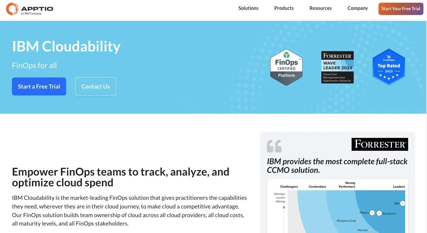IBM Cloudability_Apptio_product page