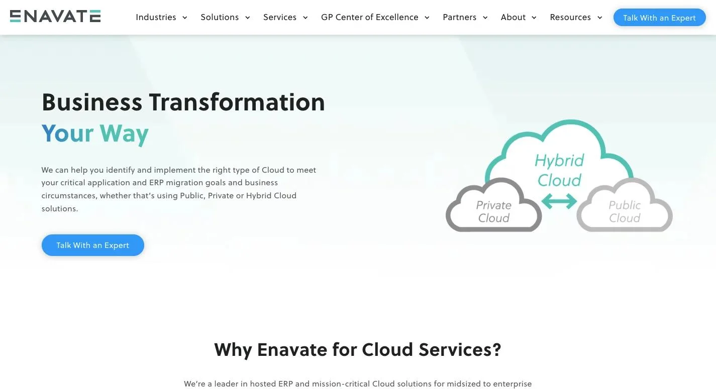 Enavate_services page