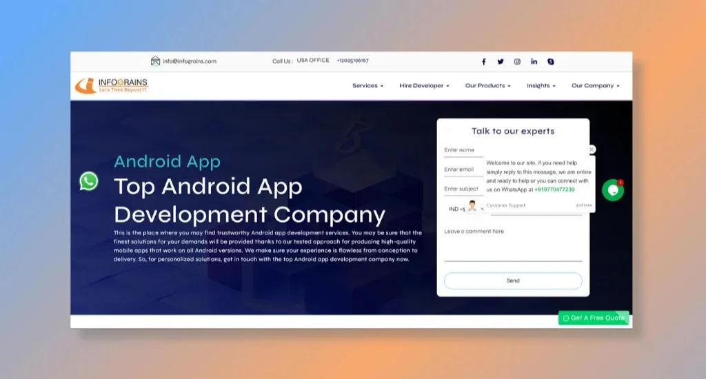 Infograin - Bespoke Android App Development Services