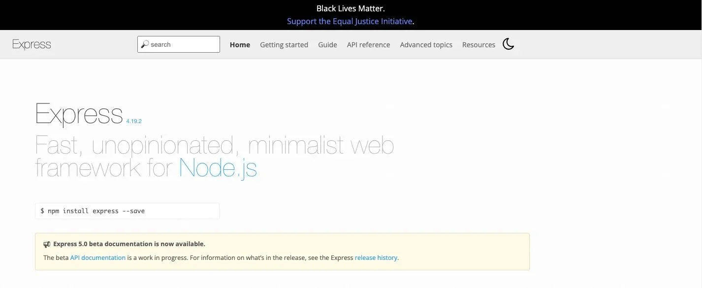 Express.js_homepage