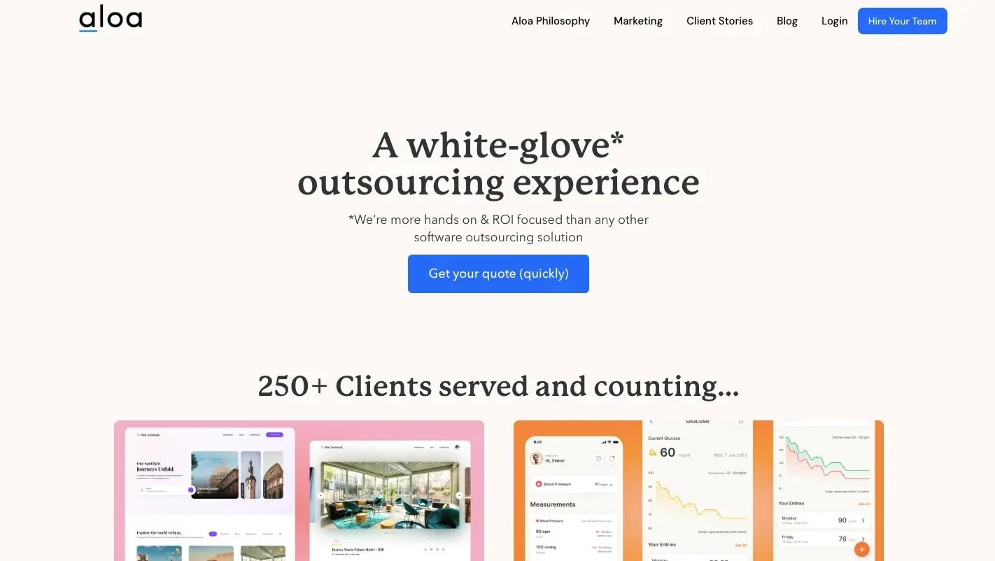 Aloa_homepage