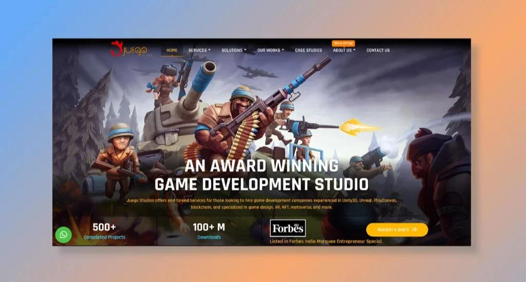 Juego home page