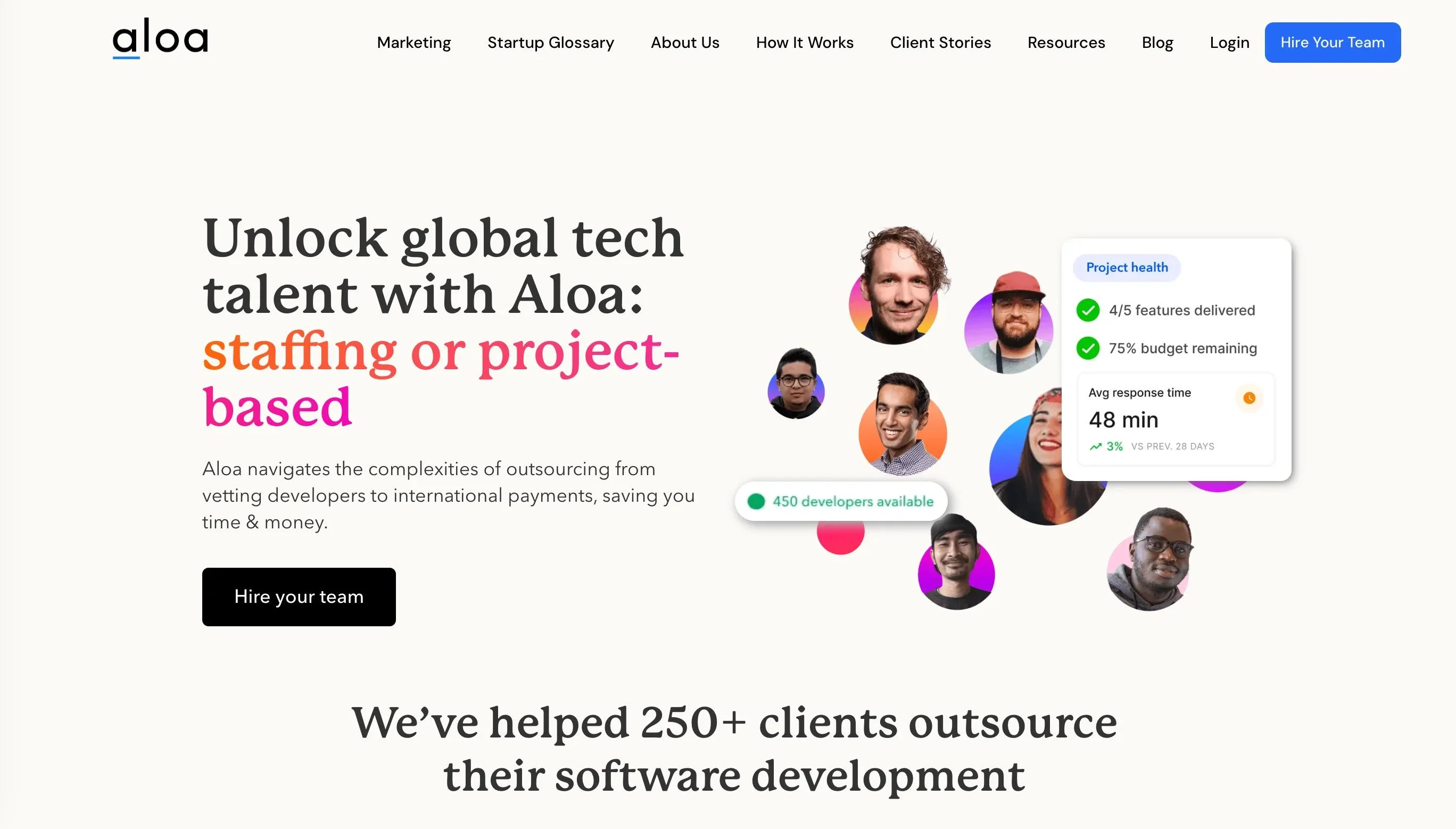 Aloa_homepage