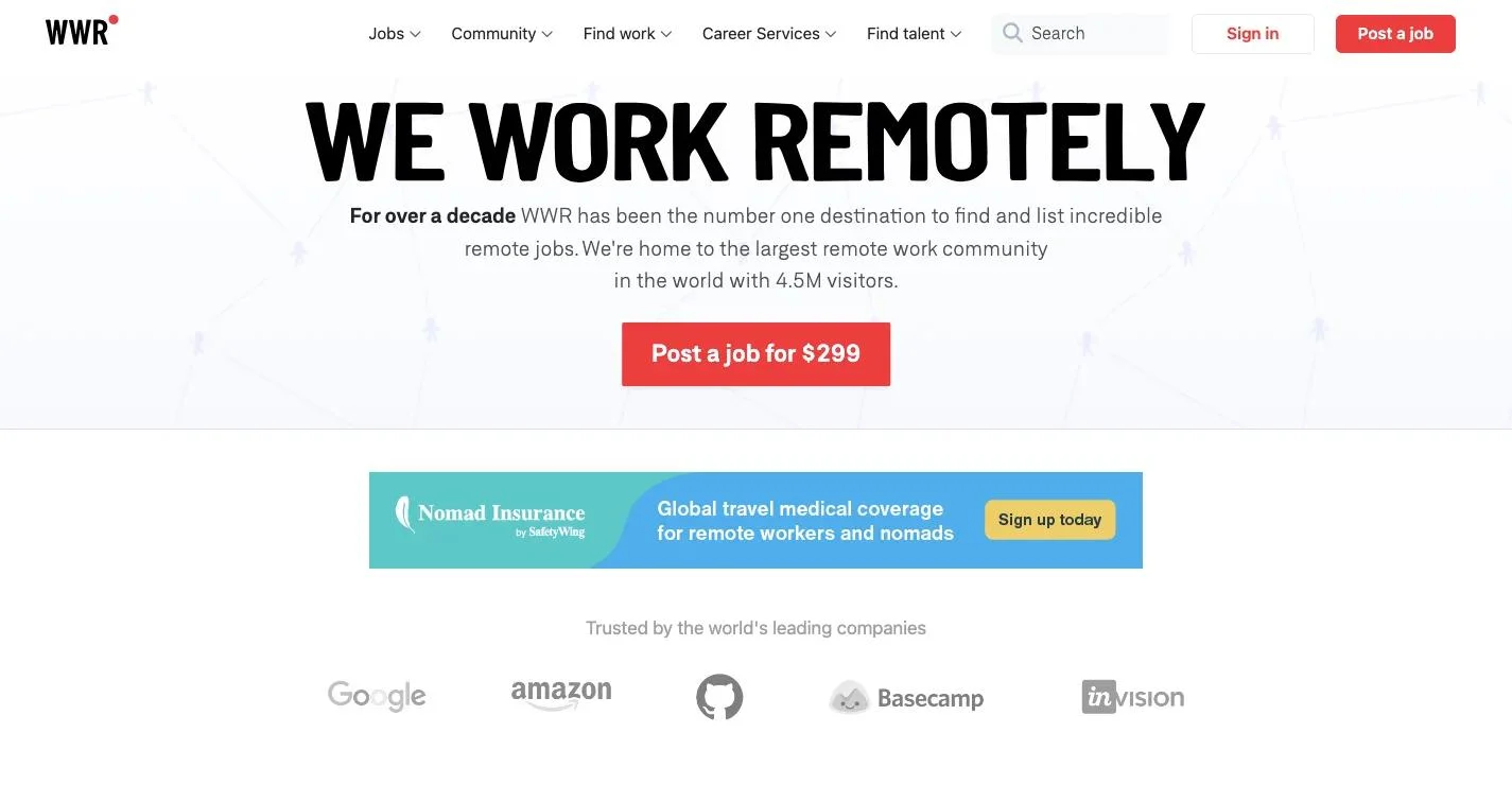We Work Remotely_homepage