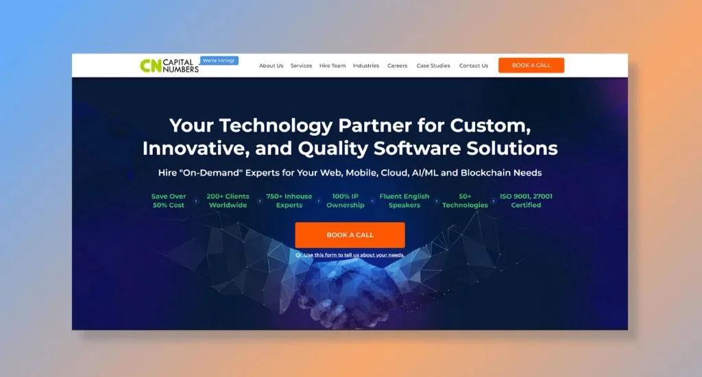 Capital Numbers -Custom Web App Solutions