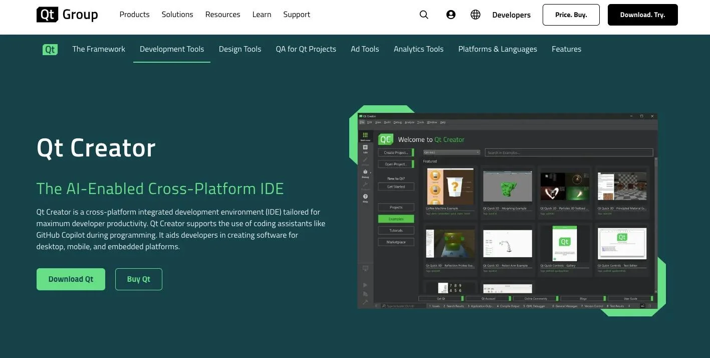 QT Creator_homepage