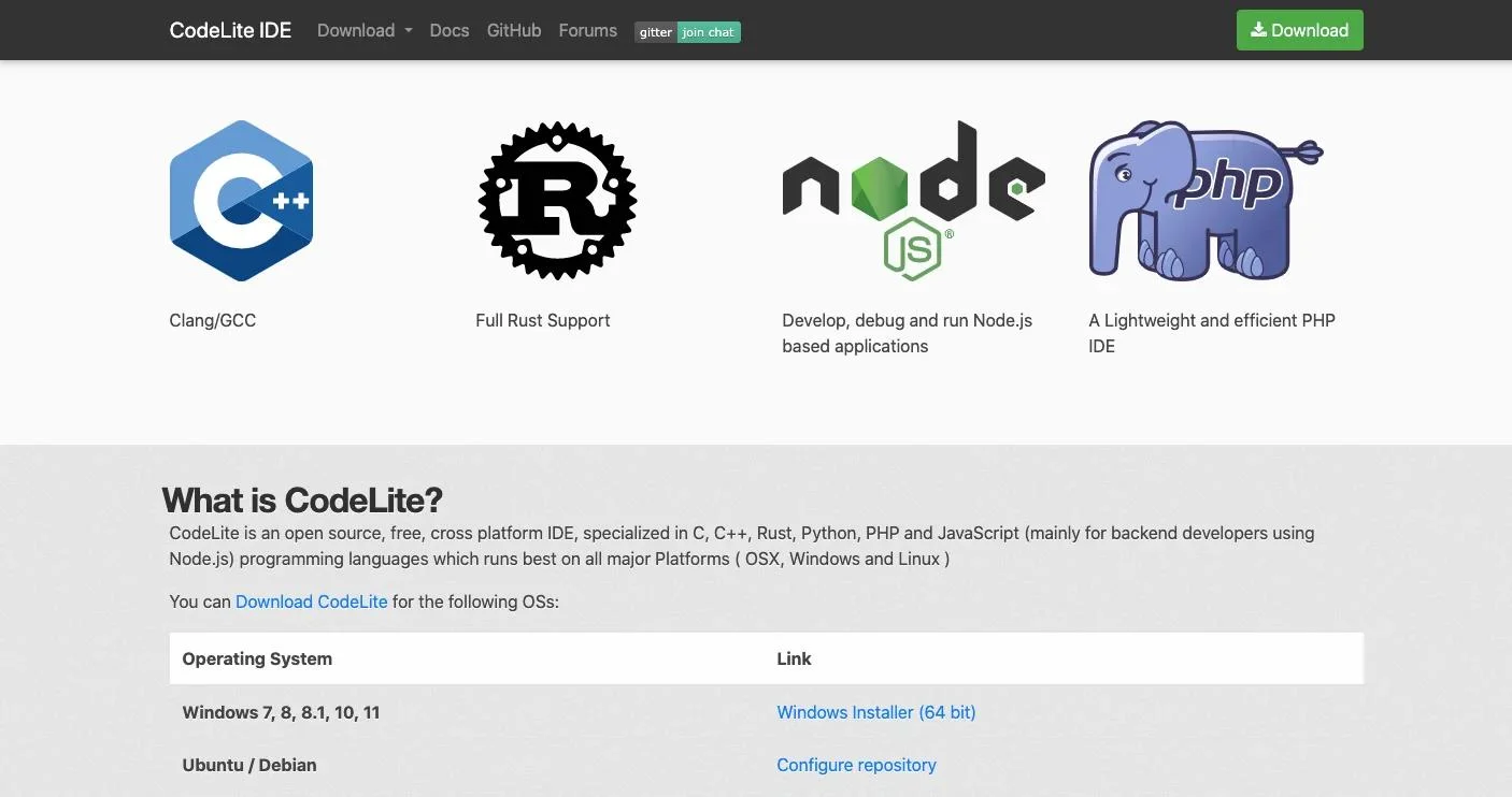 CodeLite_homepage