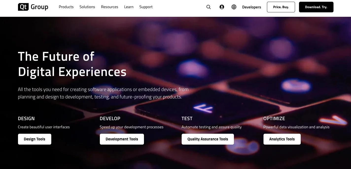 QT Group_homepage