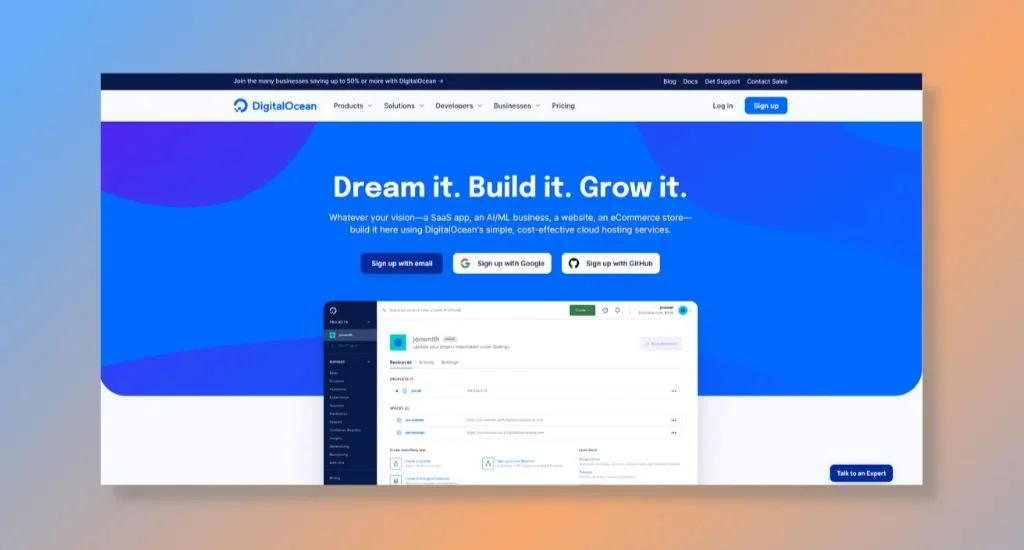 DigitalOcean - Best Pick for Simplicity and Cost-Efficiency