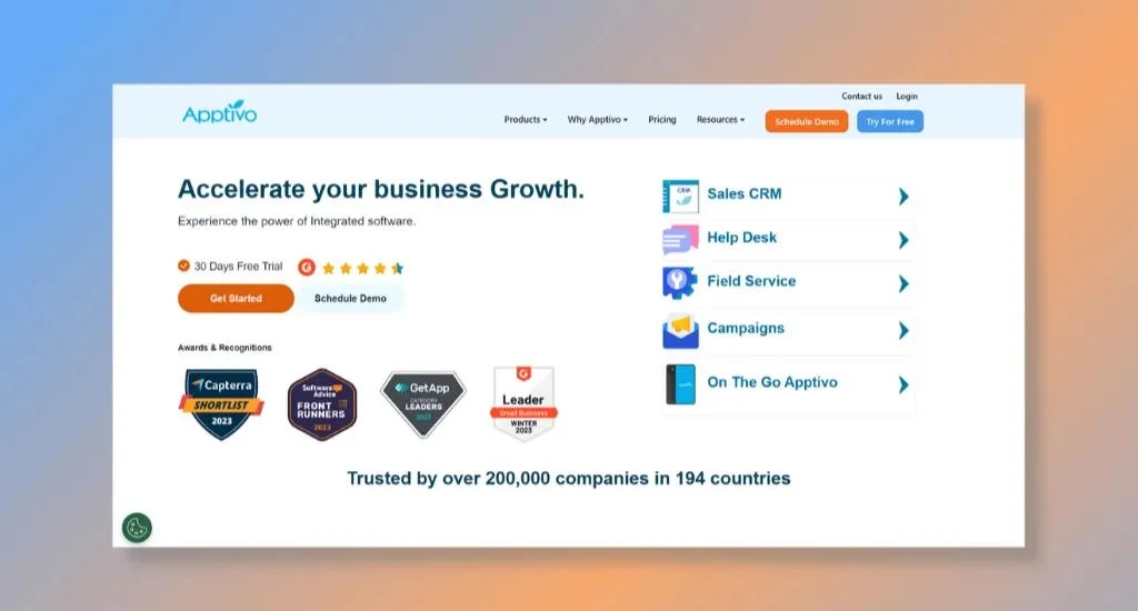 Apptivo - Best for Sales Funnels