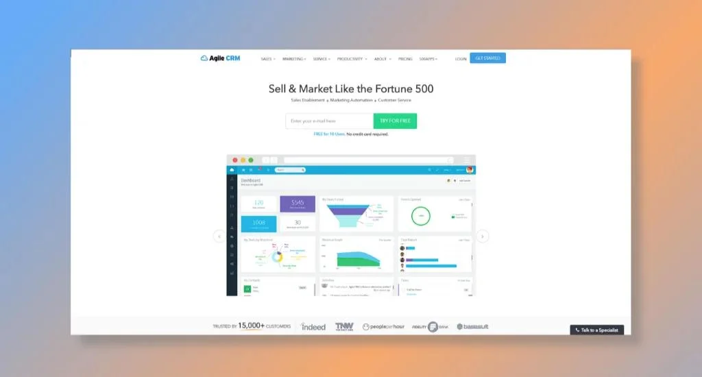 Agile CRM - Best for Marketing Automation