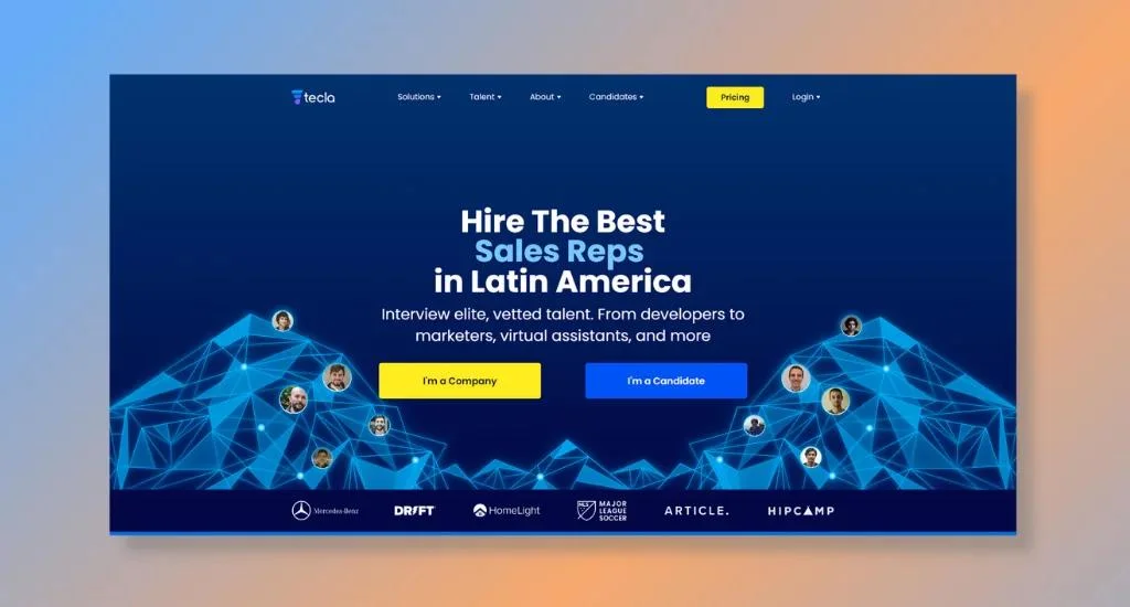 2. Tecla.io - Best Pick for Tech Talent