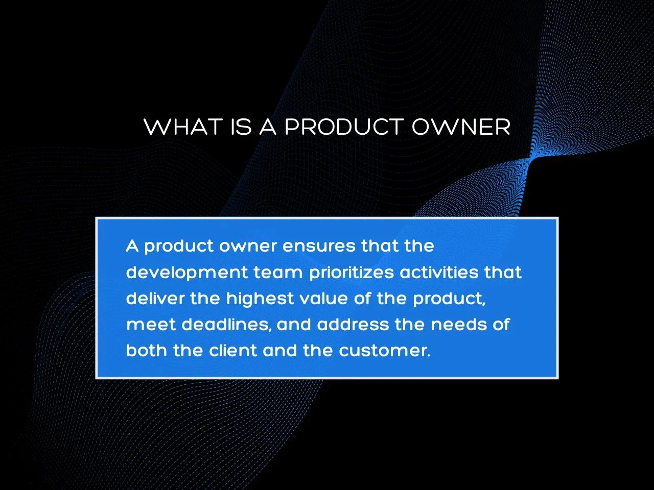 What is a Product Owner
