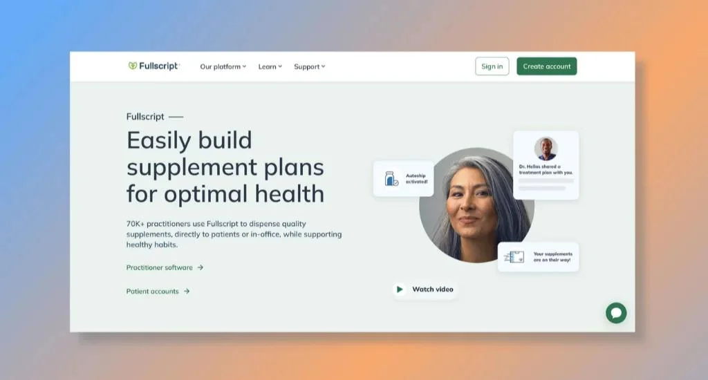Fullscript - Supplement Plans for Patients