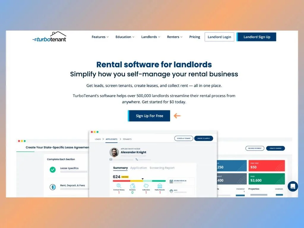 TurboTenant home page