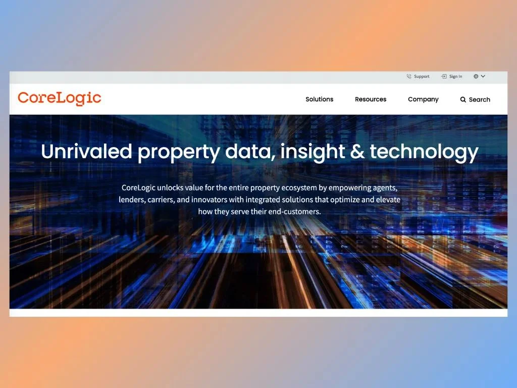 CoreLogic home page