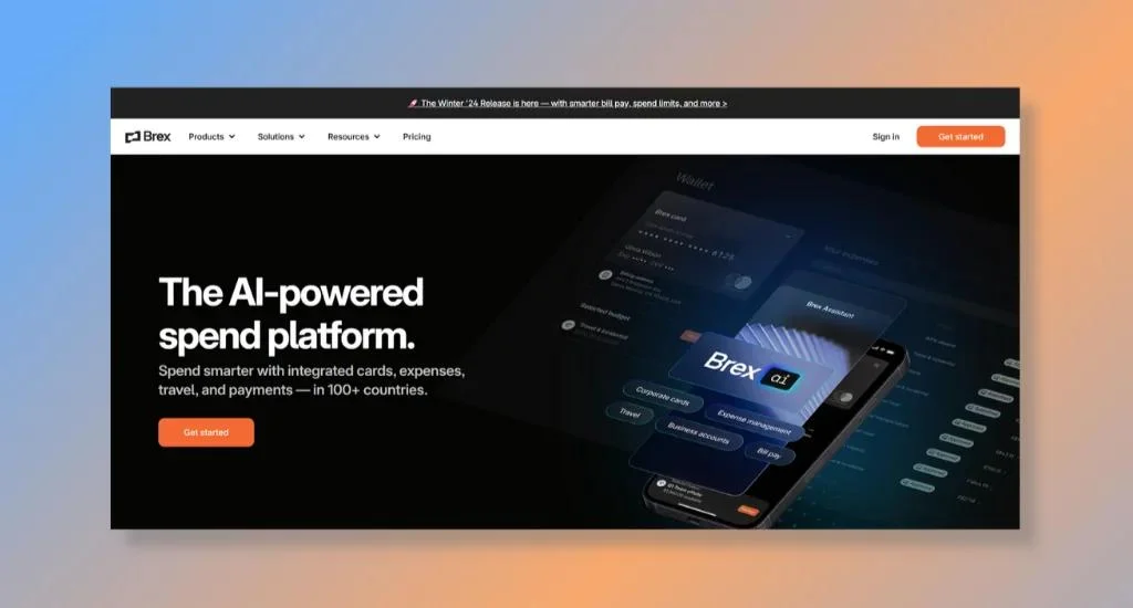 Brex - Best FinTech Startup for Comprehensive Spend Management