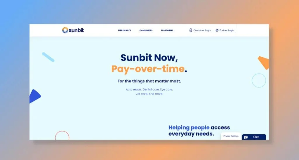 Sunbit - Best for Seamless Pay-Over-Time Solutions