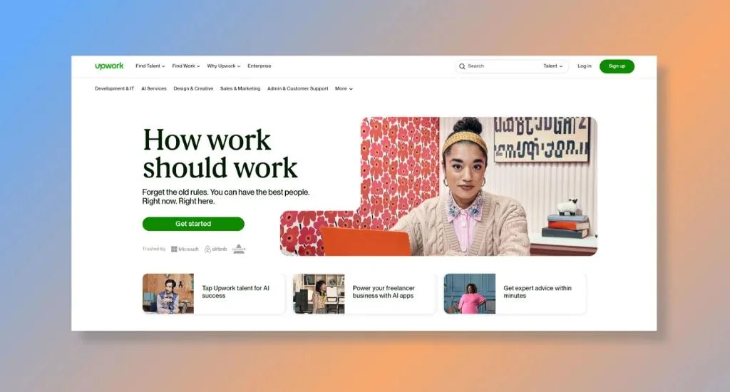 1. Upwork - Diverse Pool of Freelance App Developers