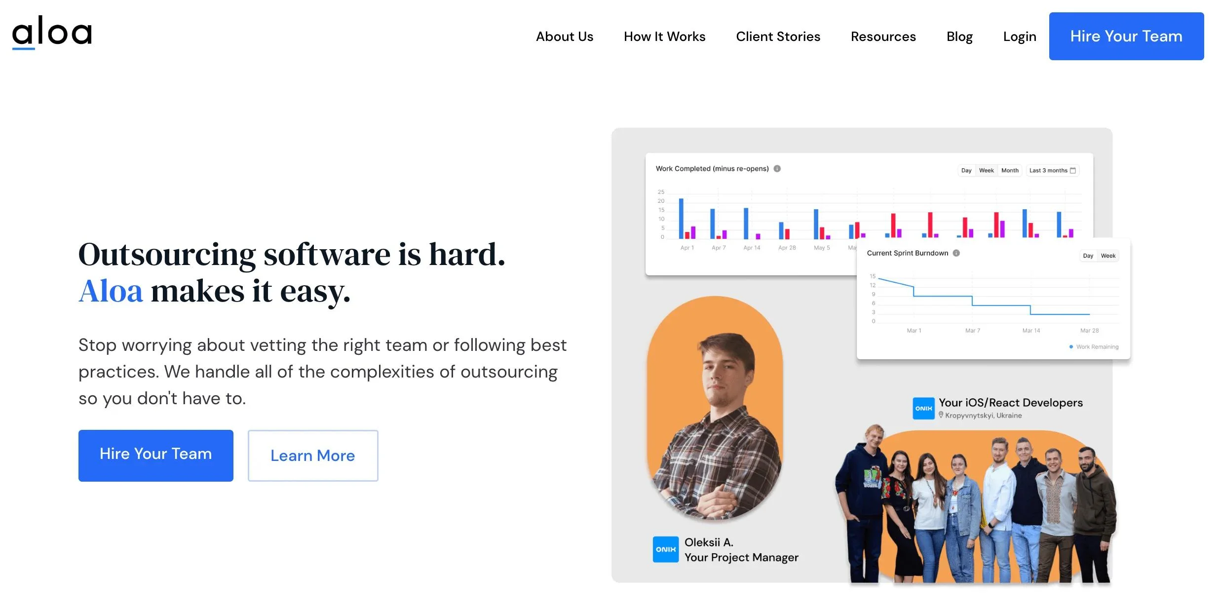 Aloa homepage