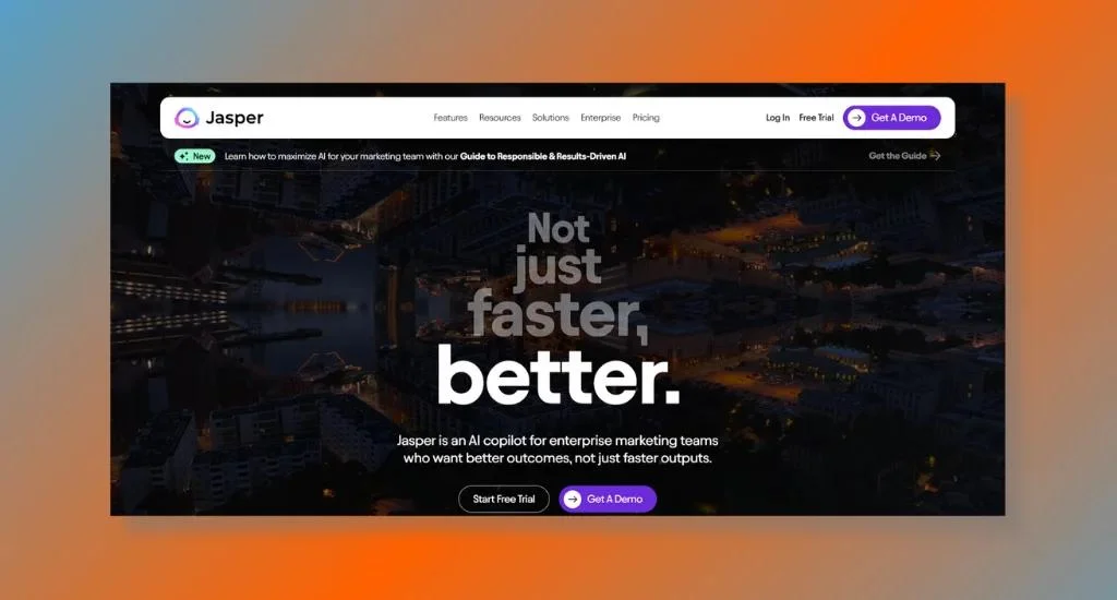 Jasper.ai as a great Google Bard alernative.