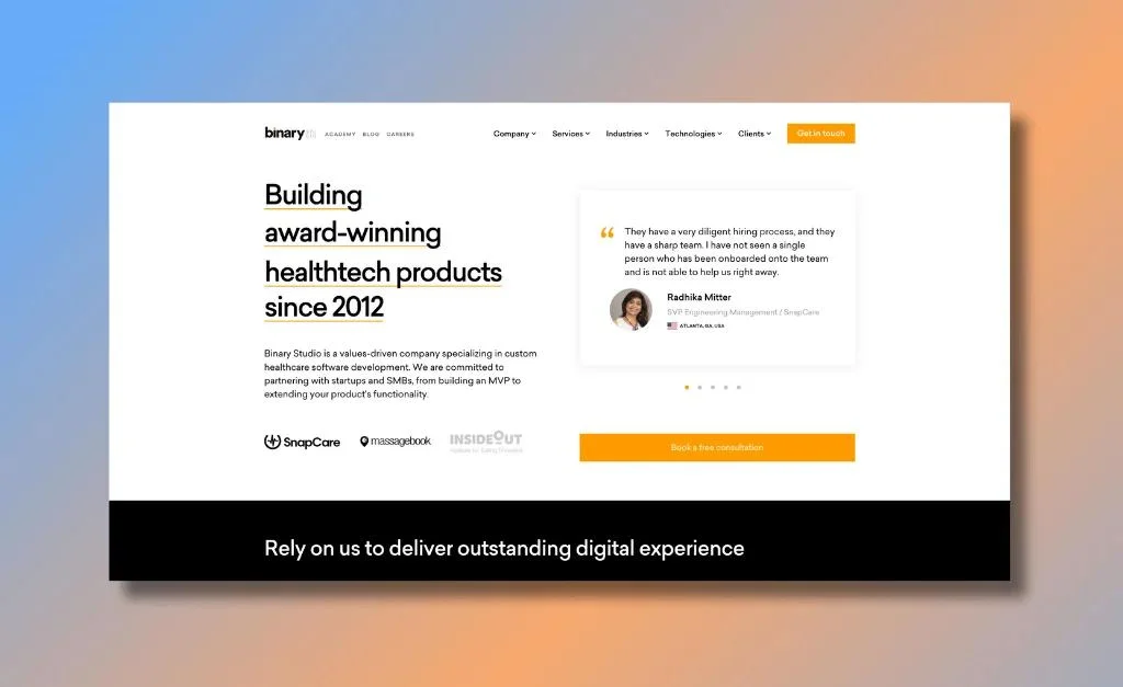Binary Studio - Building award-winning Healthtech products since 2012