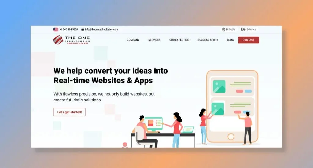 the one technologies homepage