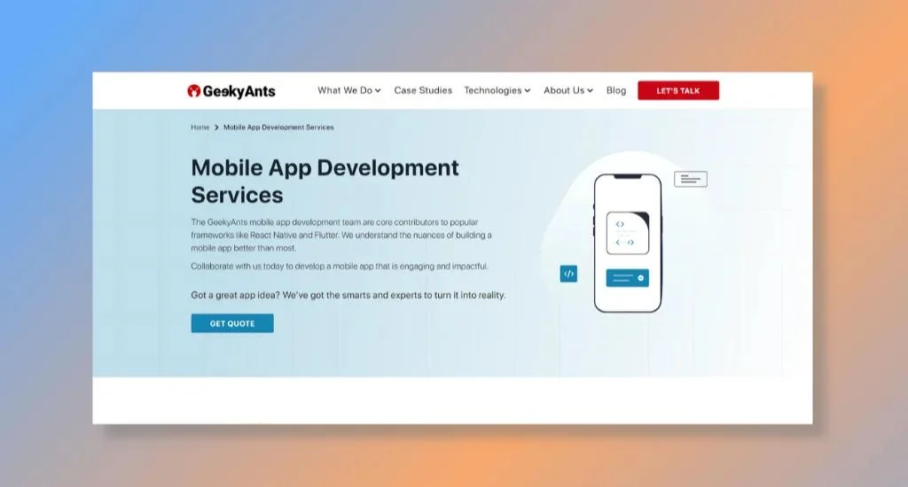 GeekyAnts - Modern Mobile Technology Stacks