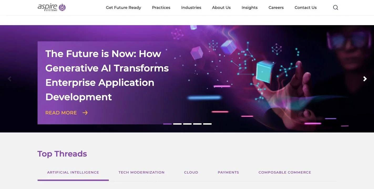 Aspire Systems_home page