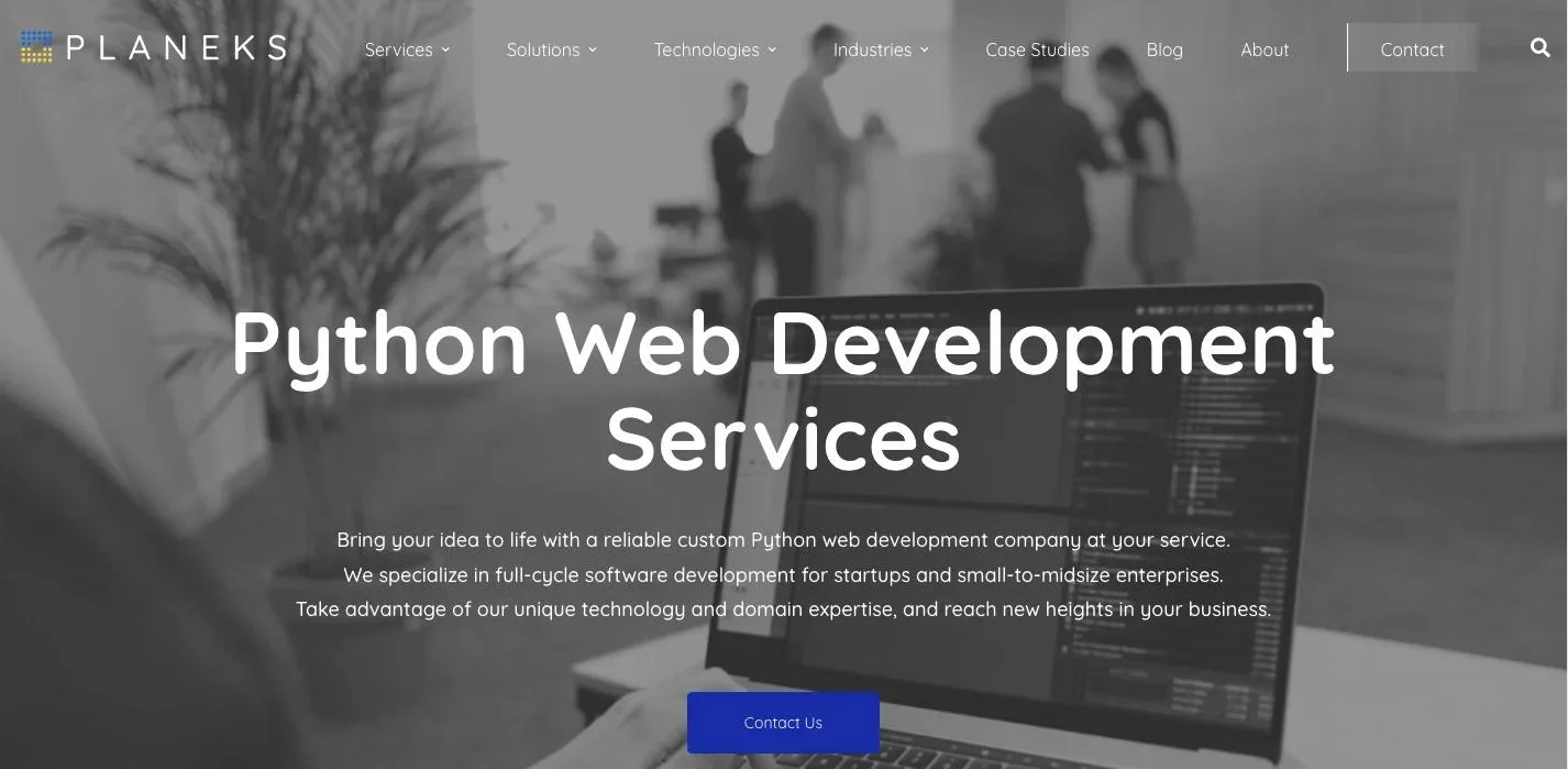 Planeks_homepage