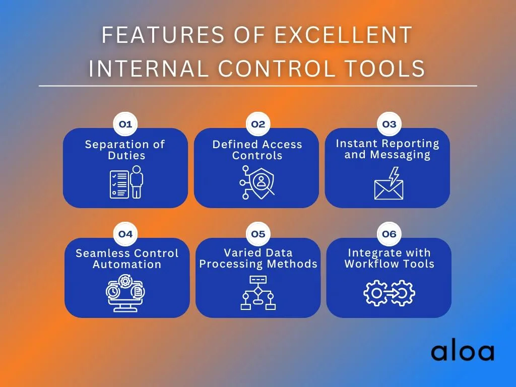 Features of Excellent Internal Control Tools