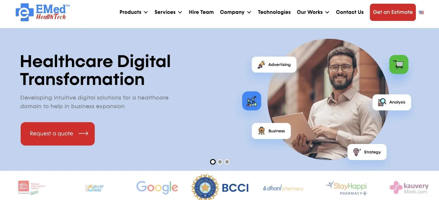 EMed HealthTech_homepage