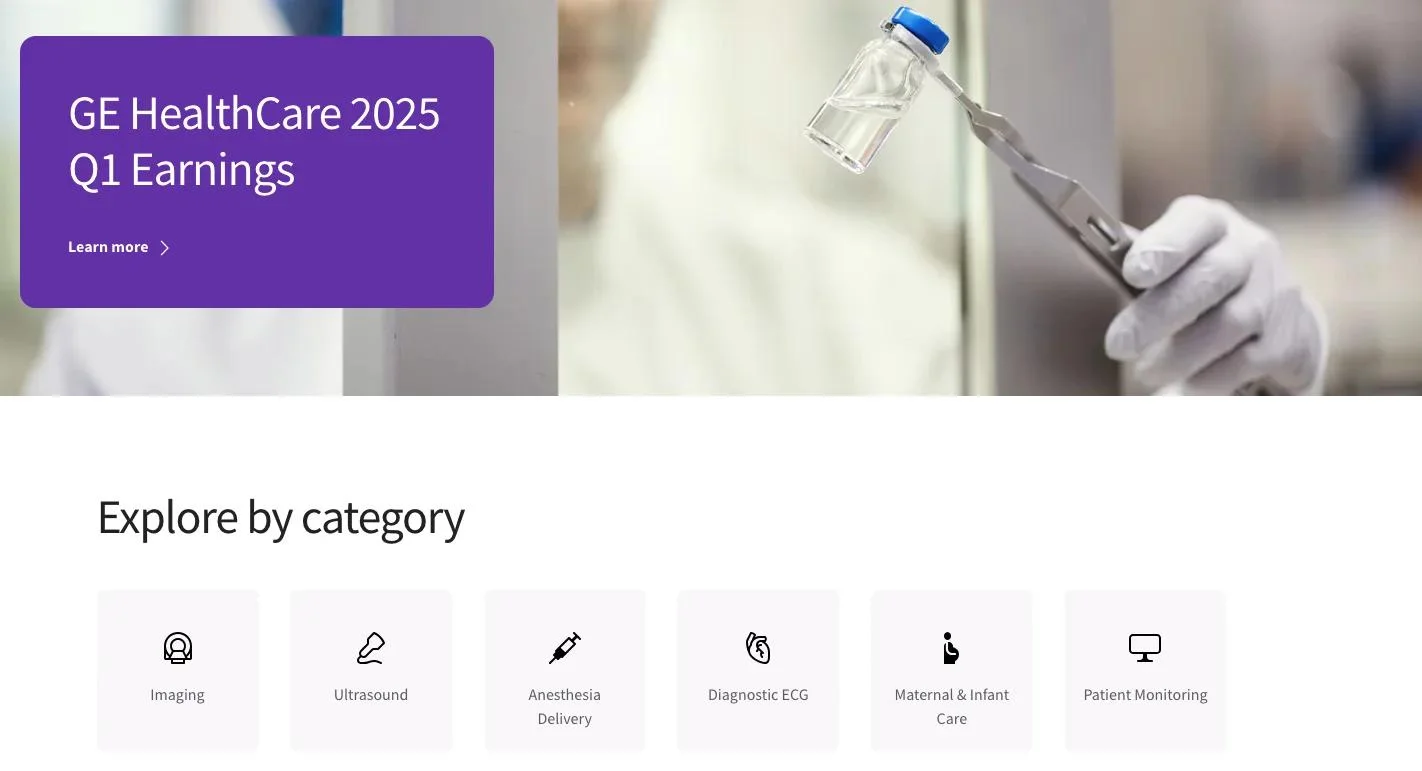 GE Healthcare_homepaage