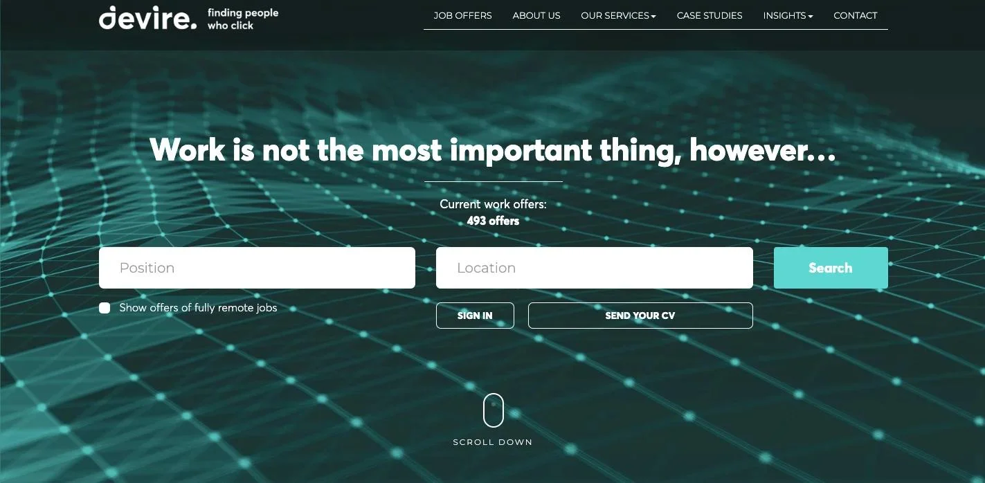 Devire_homepage