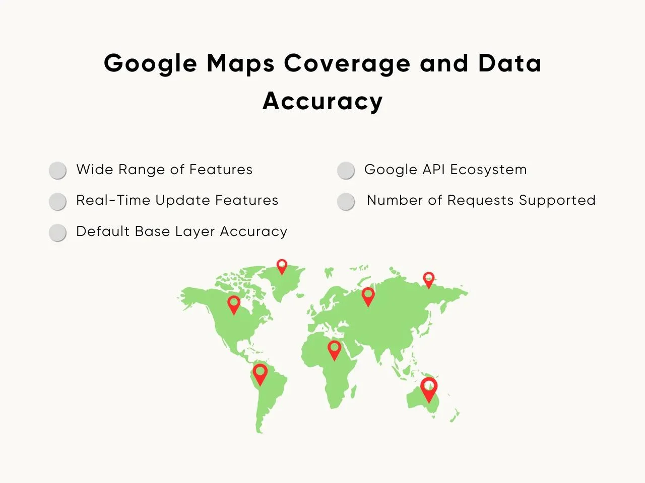 Google Maps Coverage and Data Accuracy