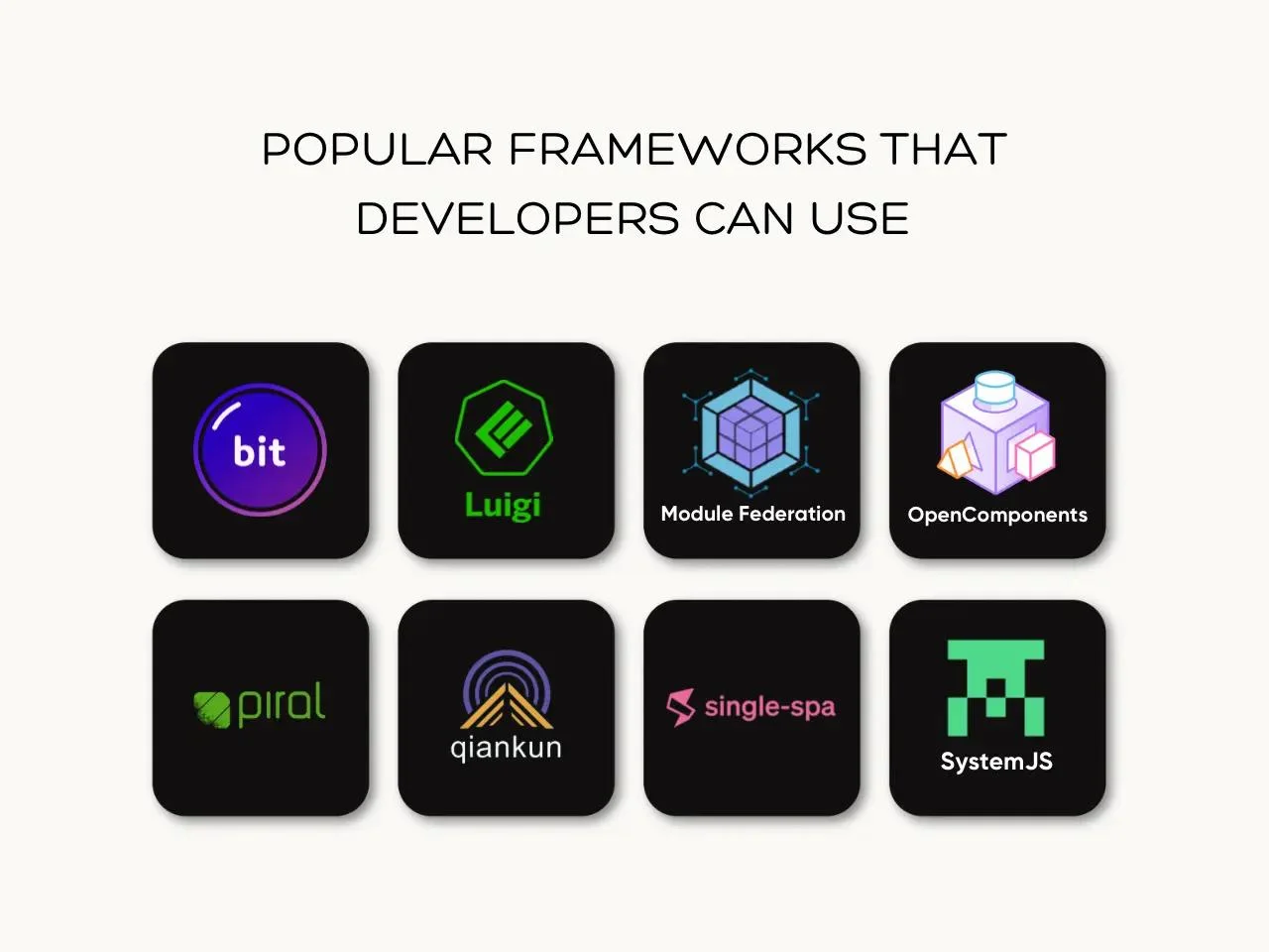 Popular Frameworks that Developers Can Use