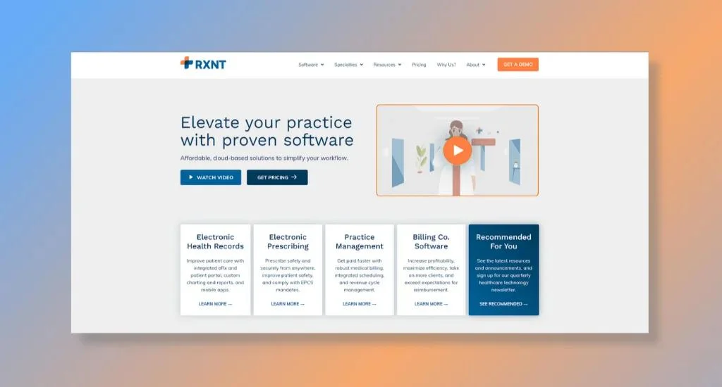 RXNT - Best for E-Prescribing and Medical Billing