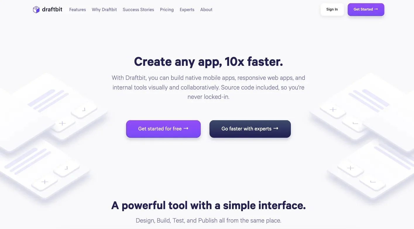 Draftbit_homepage