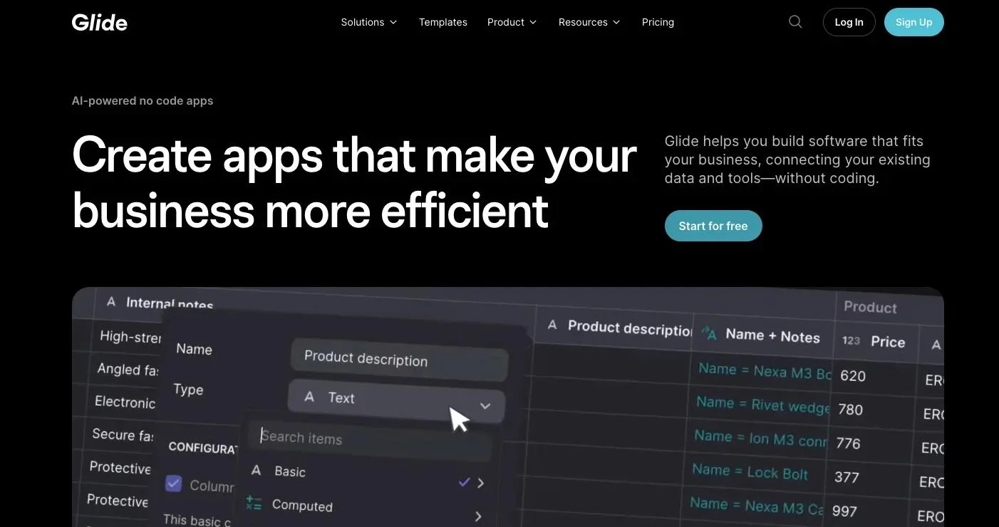 Glide_homepage