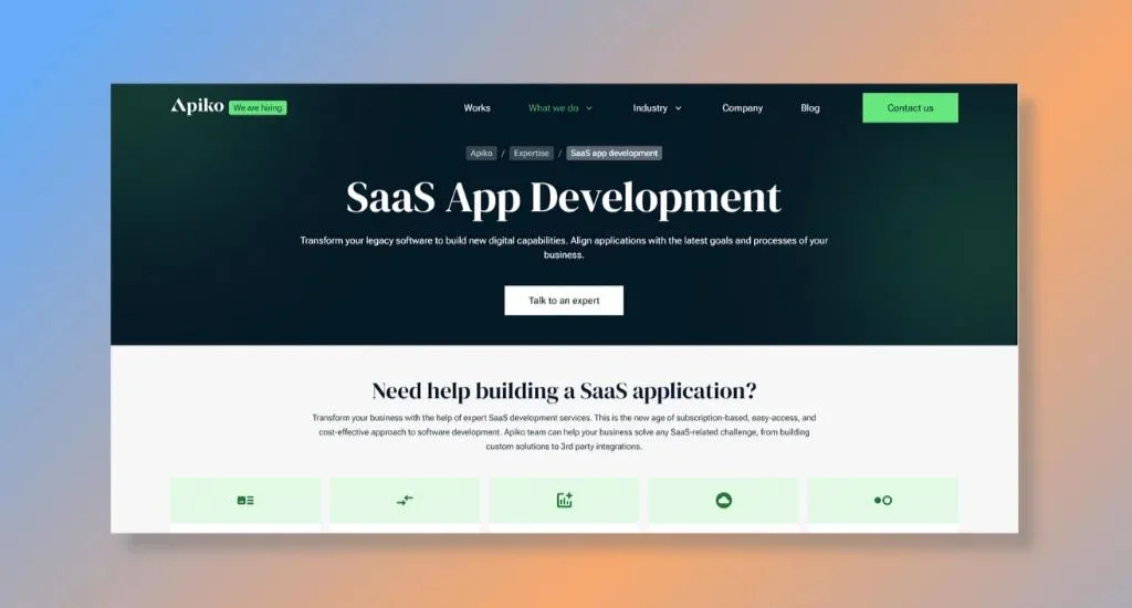Apiko - Create Scalable SaaS Solutions