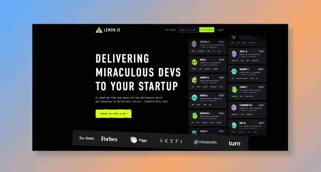 Lemon.IO - Startup-Centric Approach
